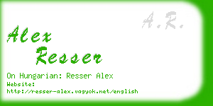 alex resser business card
